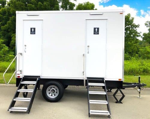 4-Stall Trailer luxury restroom trailer exterior — Up to 250 guests